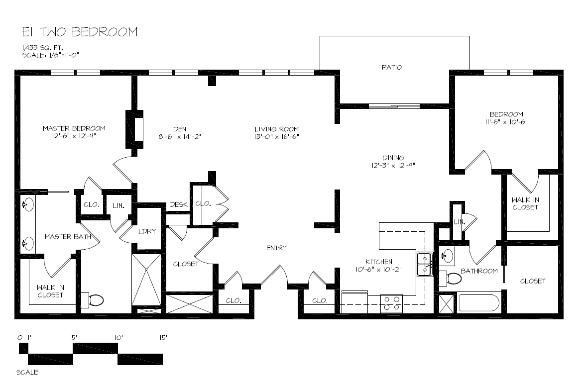 South Franklin Circle E1 floor plan