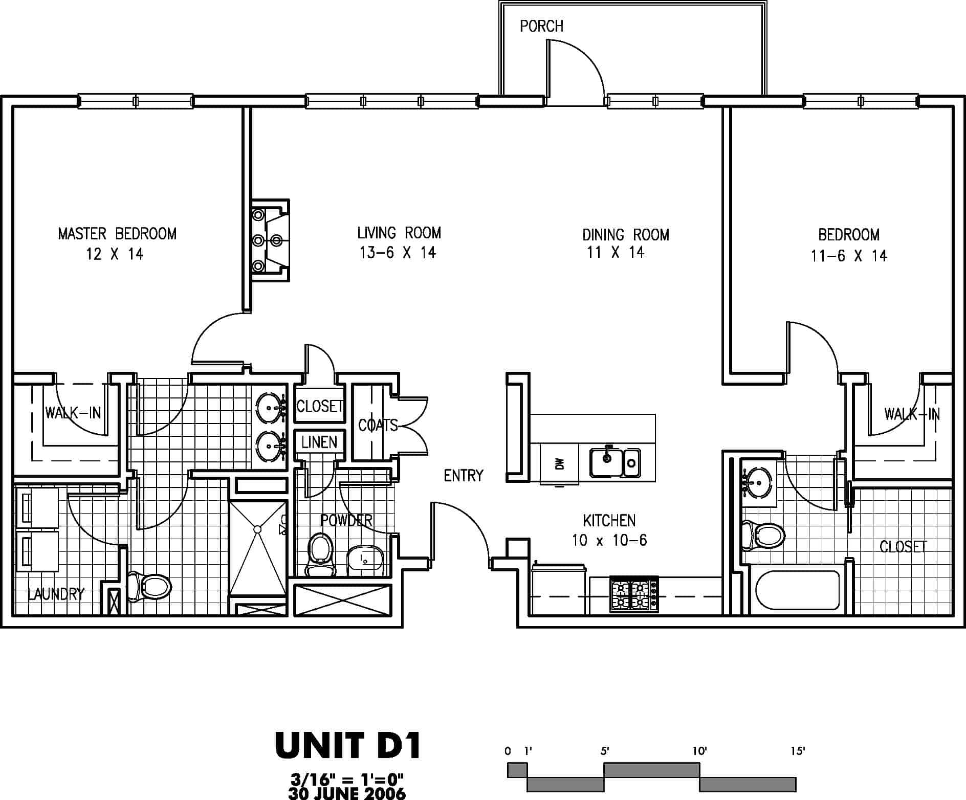 South Franklin Circle IL D1 floor plan